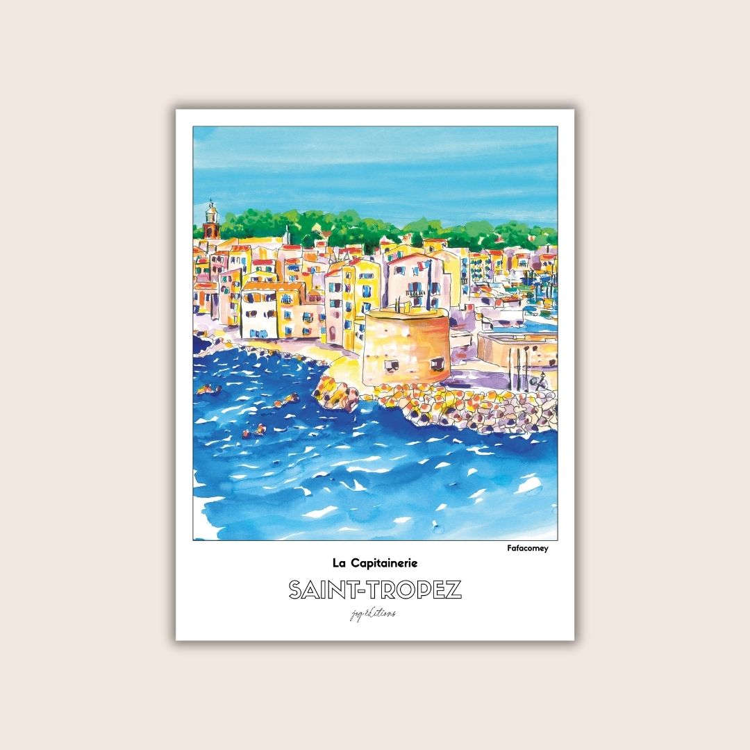 Affiche - Fafacomey - Saint Tropez Capitainerie