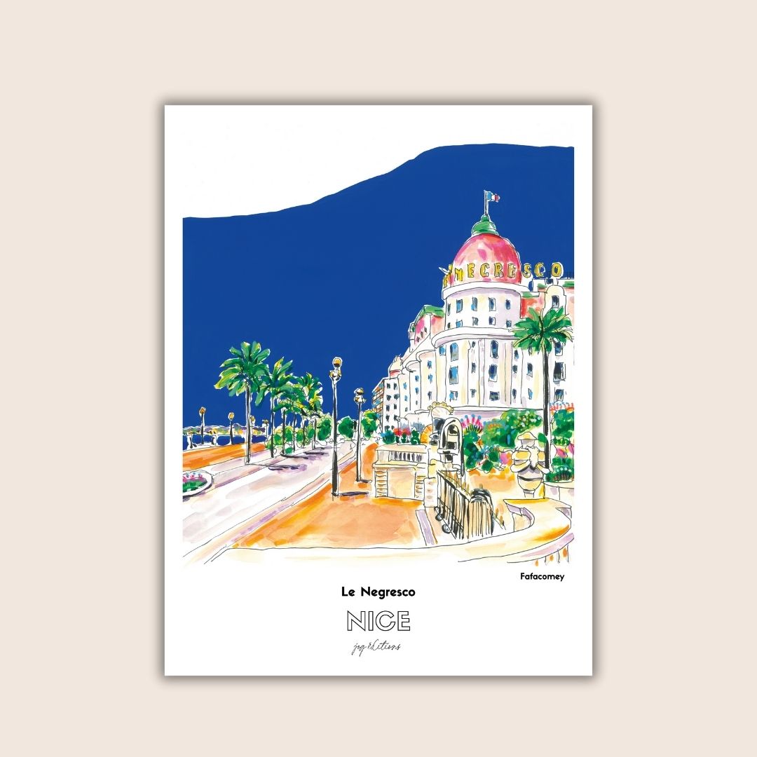 Affiche - Fafacomey - Nice - Hotel Negresco