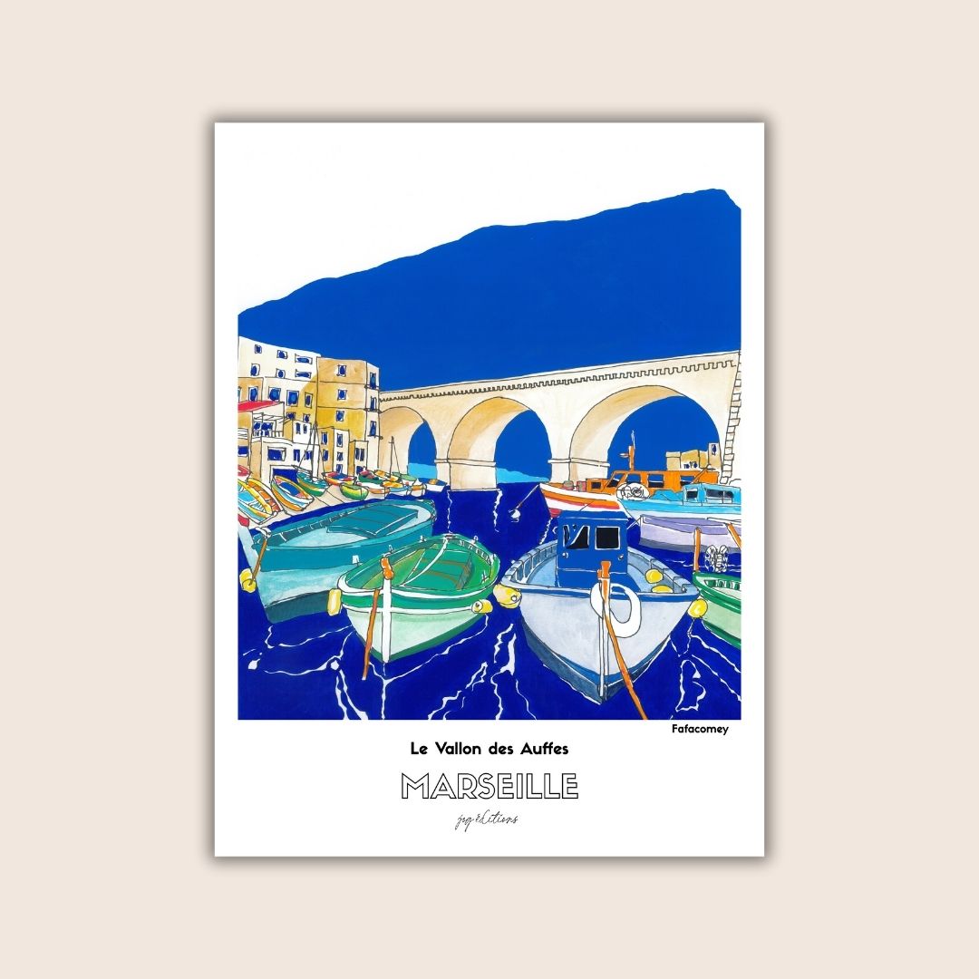 Affiche - Le Pont du Vallon des Auffes - FafaComey