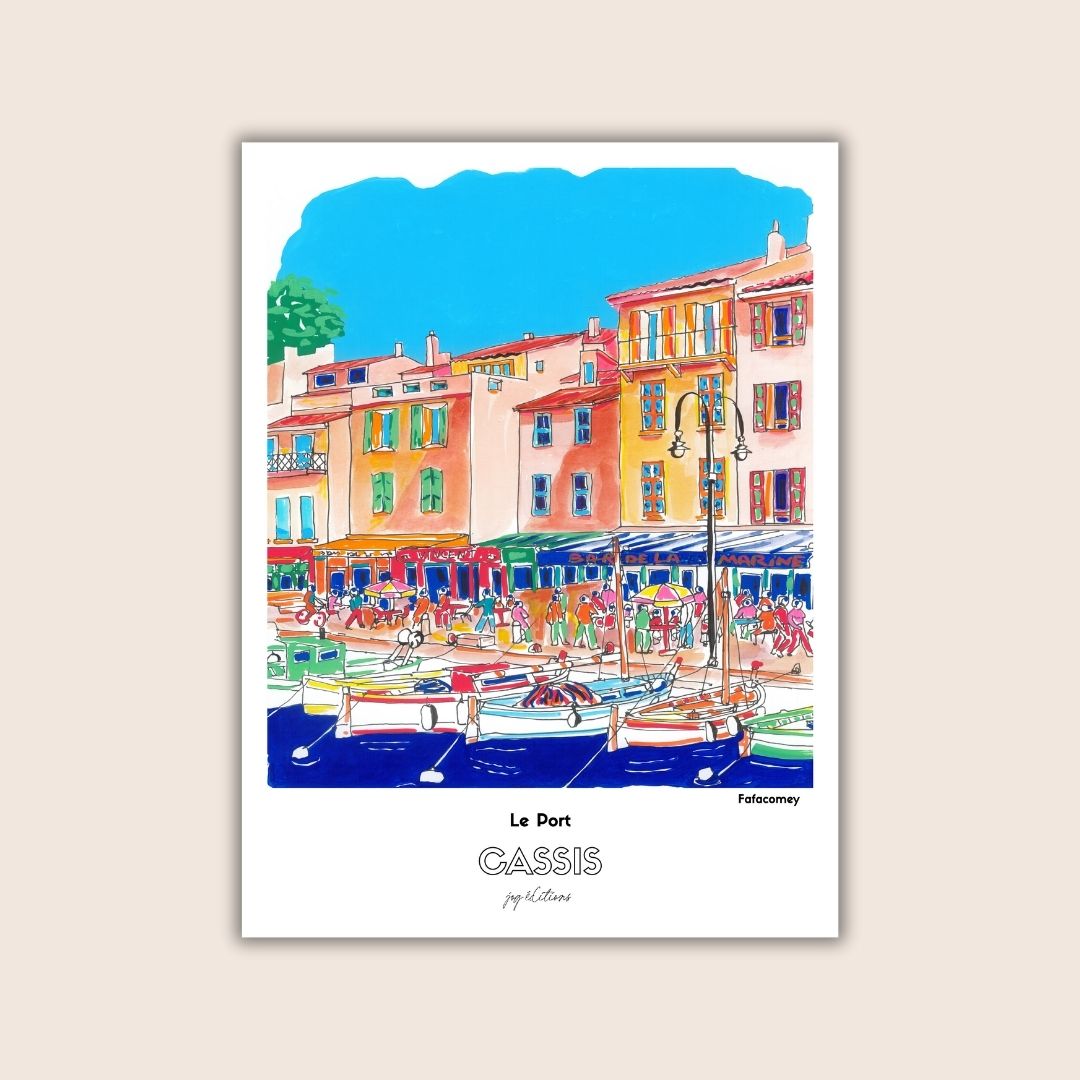 Affiche -  Vieux Port de Cassis - FafaComey