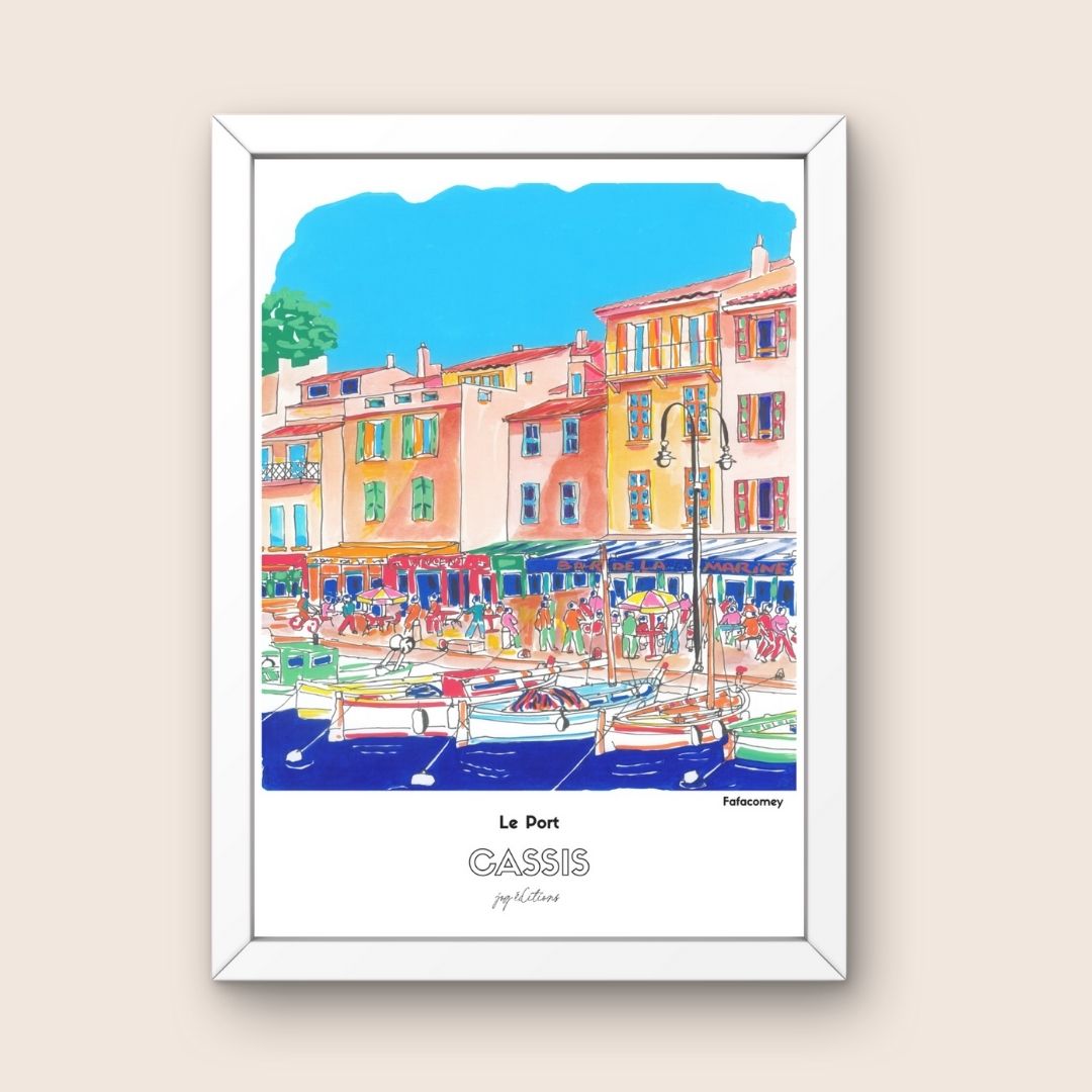 Affiche -  Vieux Port de Cassis - FafaComey