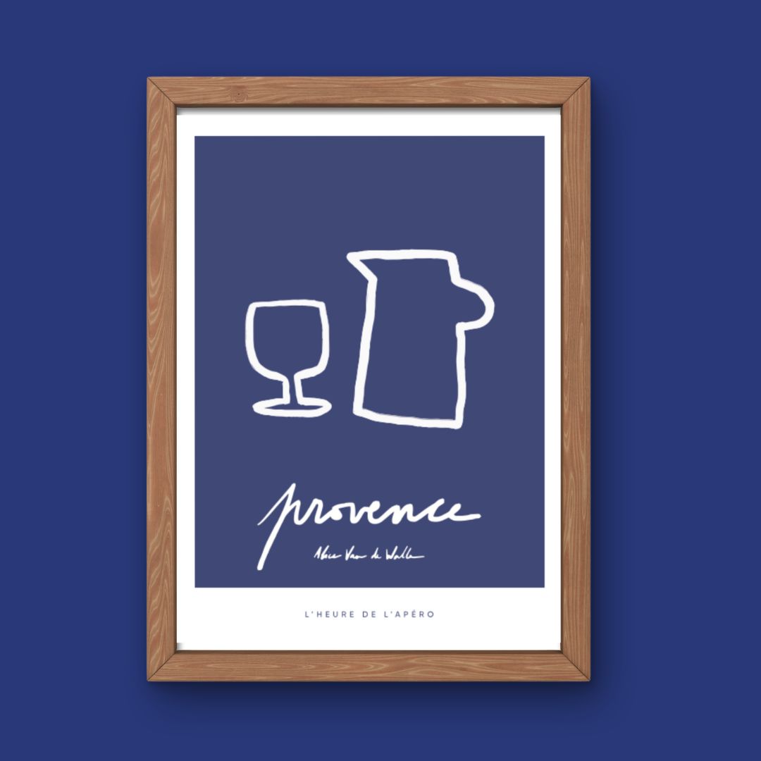 Affiche - Provence - L'heure de l'apéro- Alice Van de Walle
