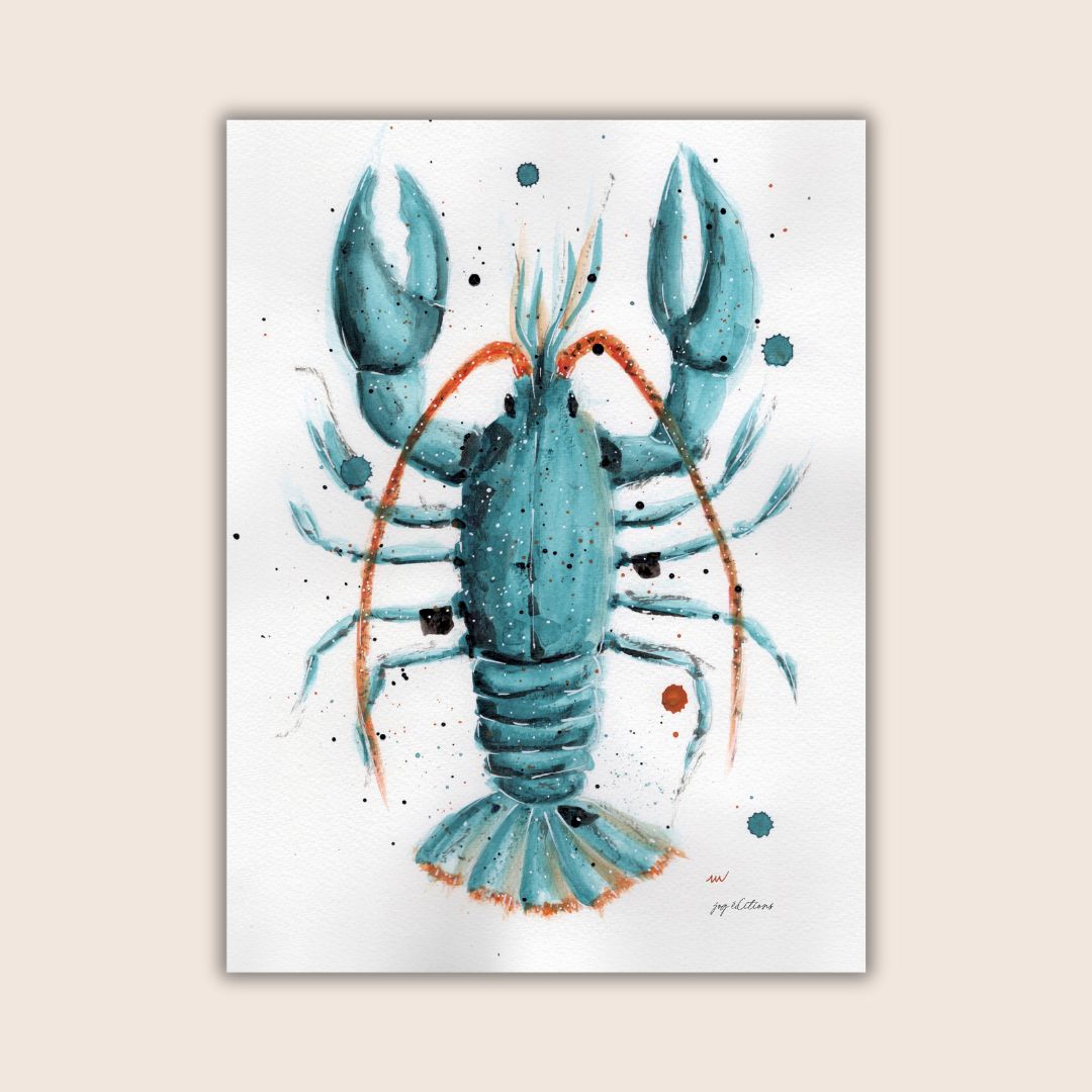 Affiche - Watergame - Homard bleu