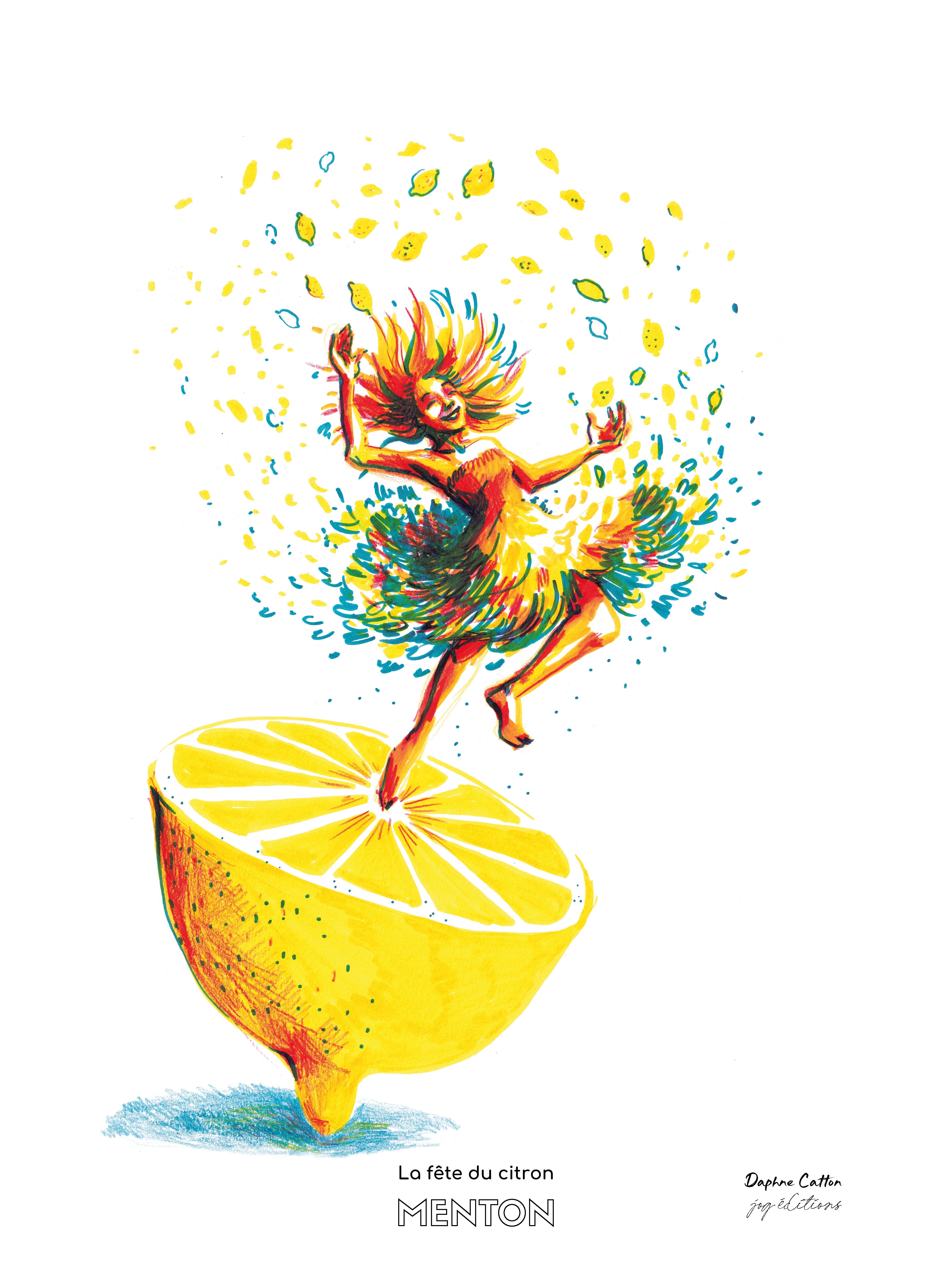 Affiche - Daphné Catton - Fête du Citron de Menton