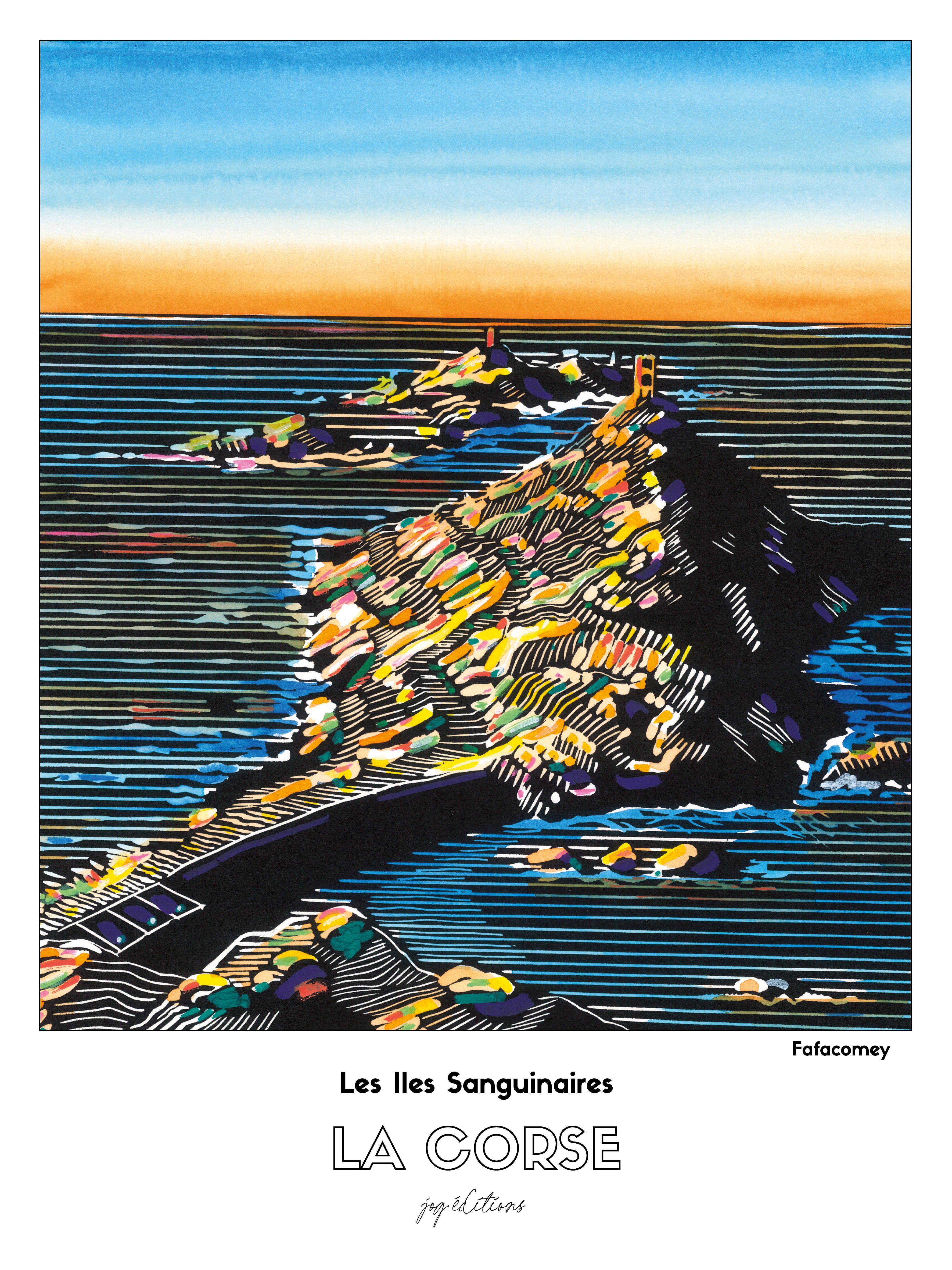Affiche - Fafacomey - Corse - Les Iles Sanguinaires