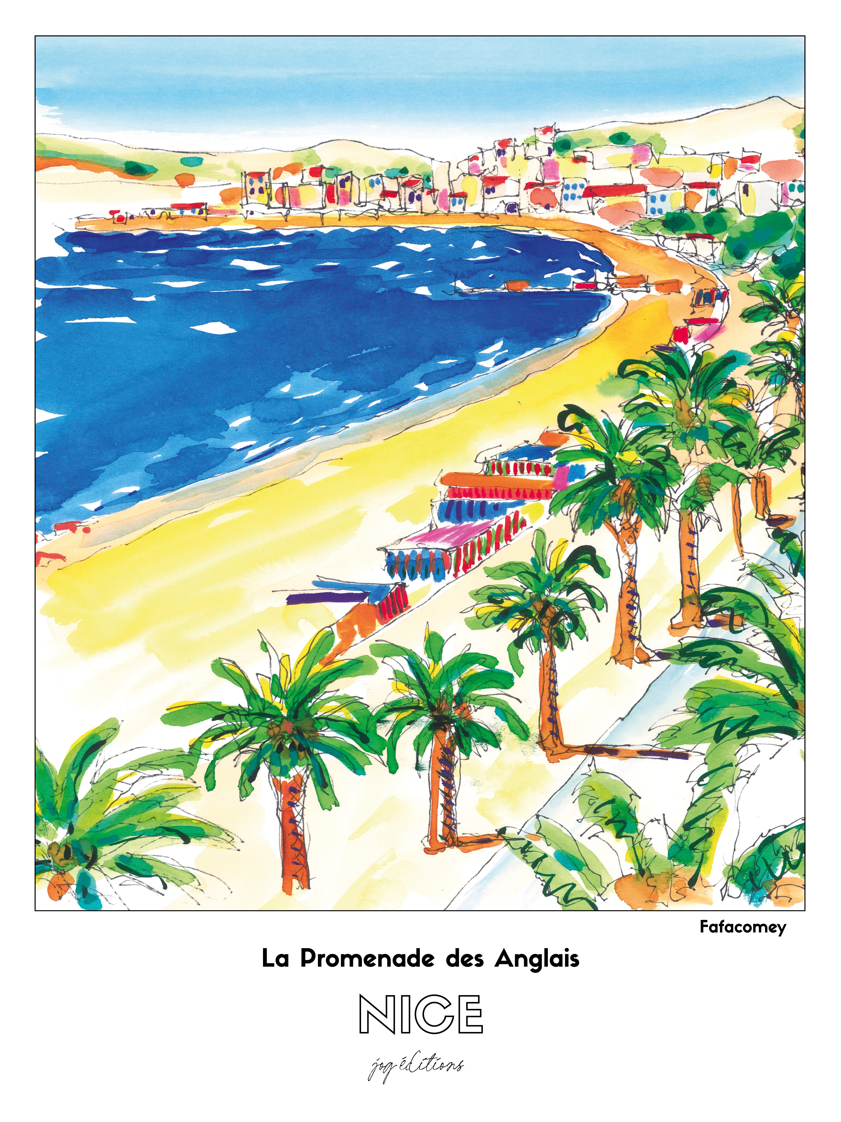 Affiche - Fafacomey - Nice - Promenade de Anglais
