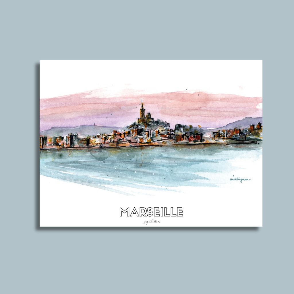 Carte postale - Marseille - Watergame